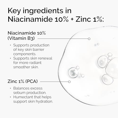 The Ordinary Niacinamide 10% + Zinc 1%, Sérum illuminant et lissant, pour les peaux sujettes aux imperfections, 30 ml (Lot de 2) Amazon.fr: Autres – Image 3