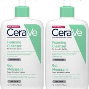 Cerave Lot de 2 nettoyants moussants – Avec acide hyaluronique, niacinamide et 3 céramides essentielles – Nettoyant quotidien pour le visage pour peaux normales à grasses 473 ml x 2  Amazon.fr: Beauté et Parfum